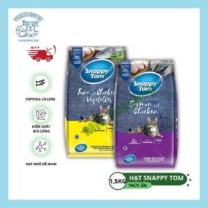 Hạt Snappy Tom cho mèo 1,5kg - Thức ăn hạt cho mèo Snappy Tom Mix Topping Cá Cơm