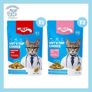 Thức Ăn Hạt Cho Mèo Mr.Vet Túi Nguyên 300g & 1kg - Hạt Mr Vet Topping Đủ Loại Thịt Cá Sấy Khô