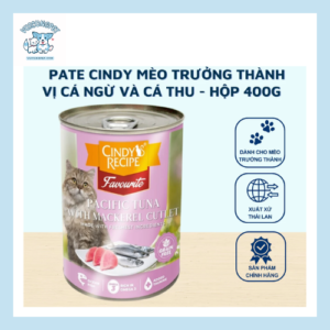 Pate Cho Mèo Cindy Recipe Lon Lớn 400g