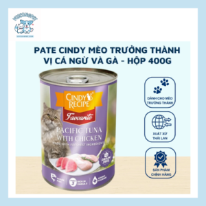 Pate Cho Mèo Cindy Recipe Lon Lớn 400g