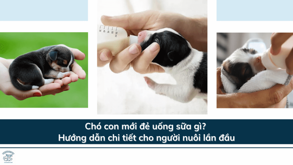 Chó con mới đẻ uống sữa gì? Hướng dẫn chi tiết cho người nuôi lần đầu